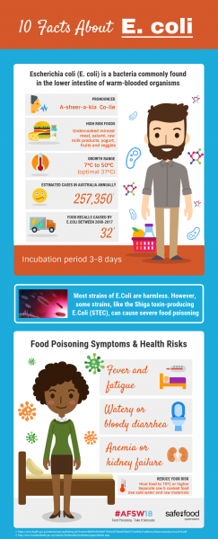 Infographic - 10 Facts About E. coli by Safe Food