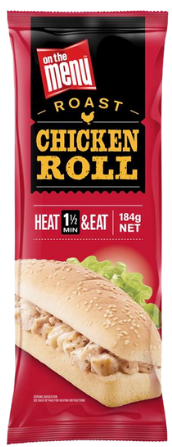 Patties Food Group Pty Ltd - On the Menu Roast Chicken Roll 184g